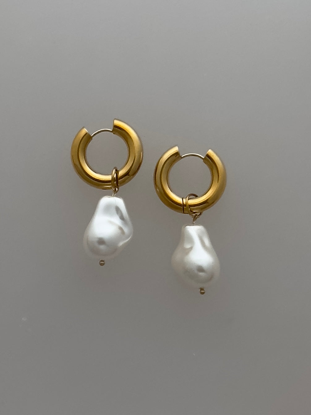 hoop shell earrings