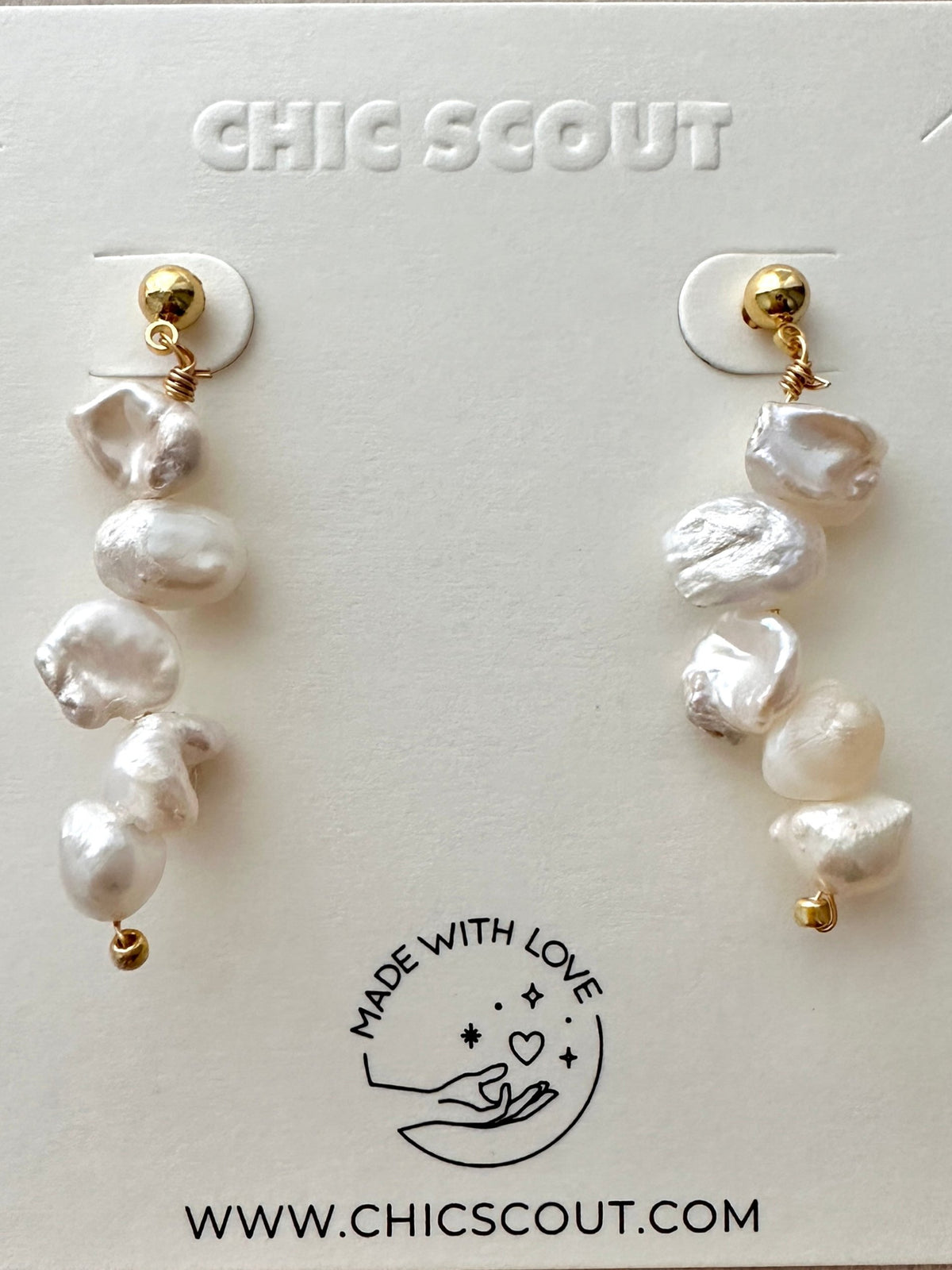 Elegant Petal Pearl Earrings