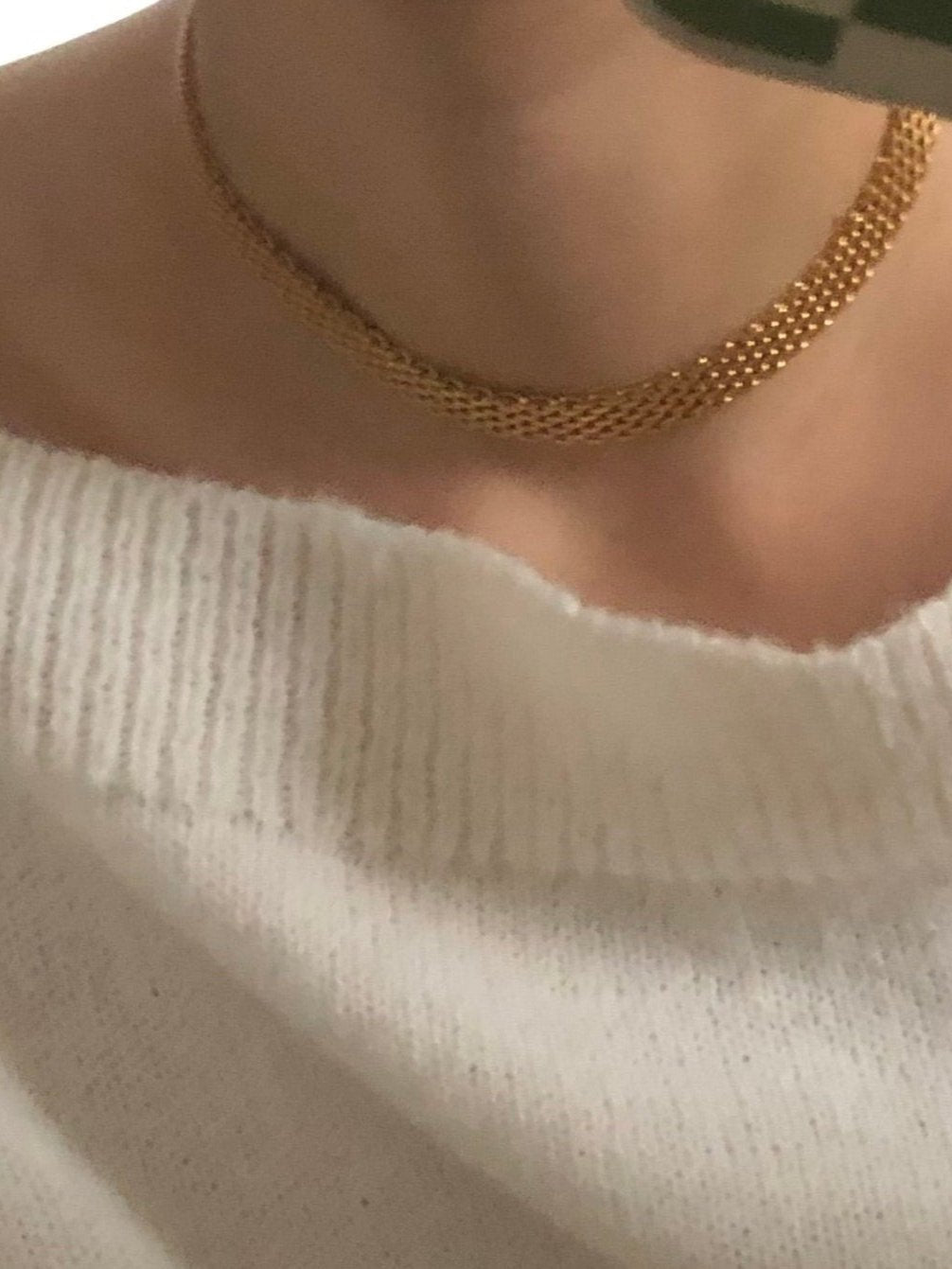 18K Gold Chunky Choker Chain, Bold Flat Chain Choker 18K Gold Plated, Big Chunky Necklace, Thick Snake Chain, Waterproof, Tarnish-resistant, 	minimalism necklace,	Chunky Wide Chain, Thick Link Choker, Flat Chain Choker, Thick Snake Chain